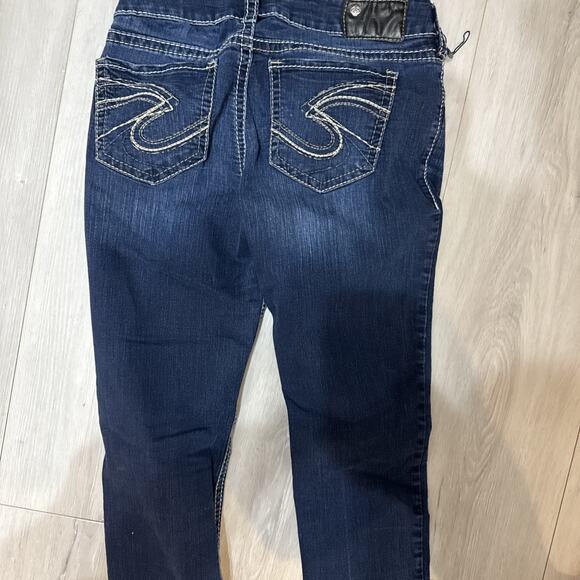 Silver Jeans Suki Skinny Dark Blue Jeans Womens Size 28/31 L - Picture 8 of 11